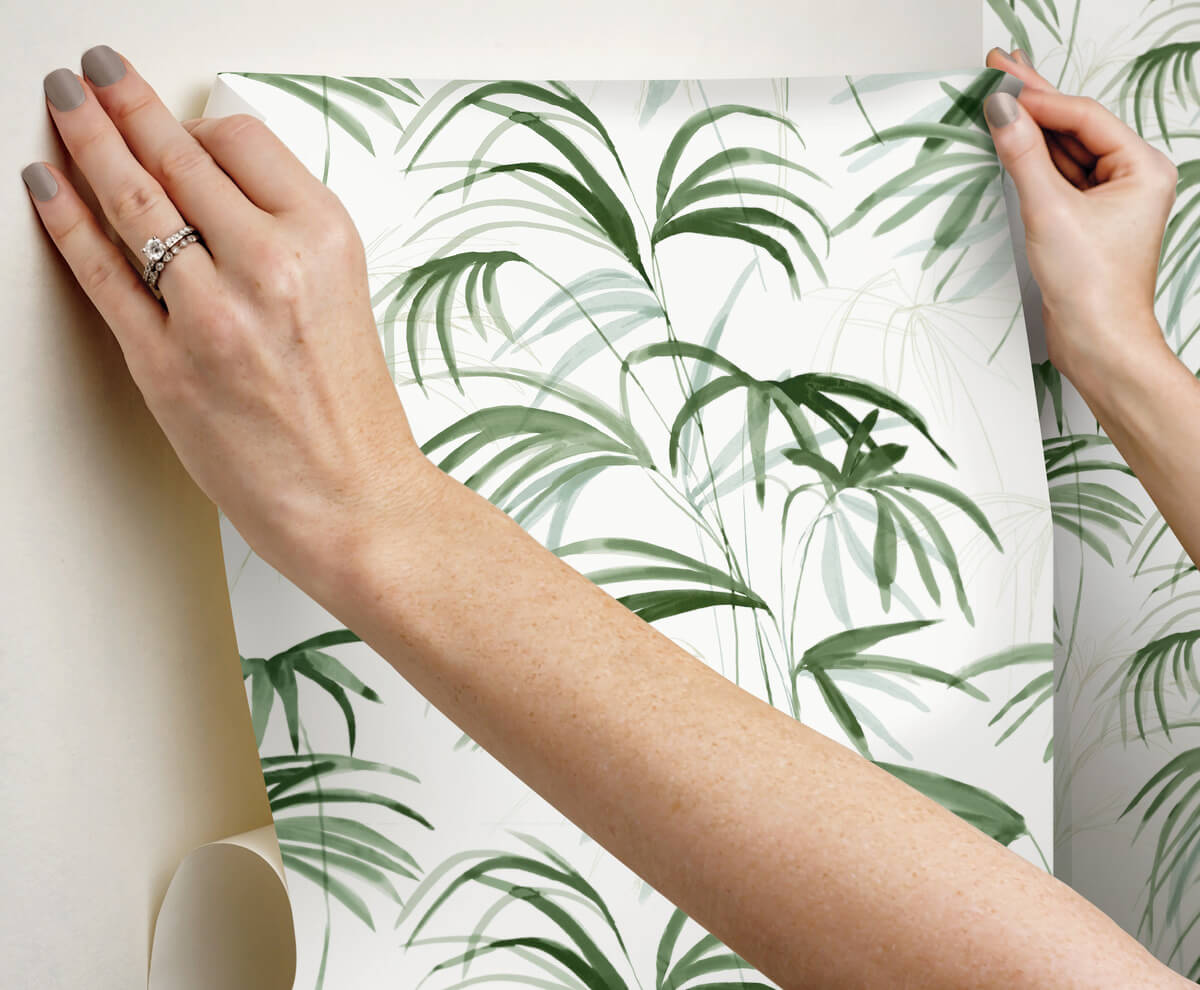 Simply Candice Inky Palms Peel & Stick Wallpaper - Green