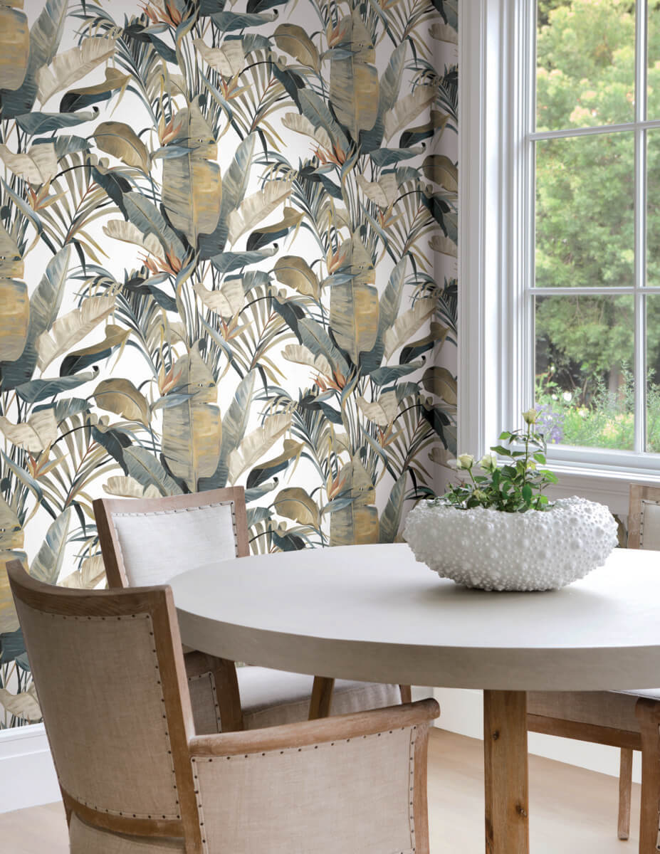 Simply Candice Tropical Cabana Peel & Stick Wallpaper - Plush Neutral