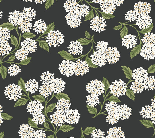 Rifle Paper Co. Hydrangea Peel & Stick Wallpaper - Black & White