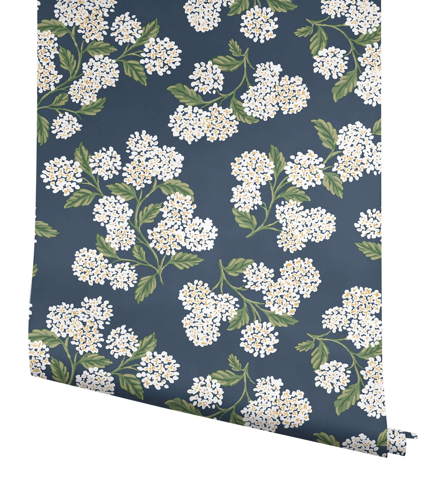 Rifle Paper Co. Hydrangea Peel & Stick Wallpaper - Navy & White