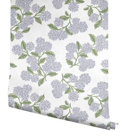 Rifle Paper Co. Hydrangea Peel & Stick Wallpaper - Lilac & White