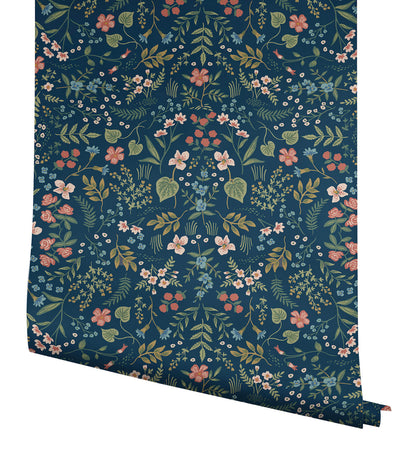 Rifle Paper Co. Wildwood Peel & Stick Wallpaper - Navy