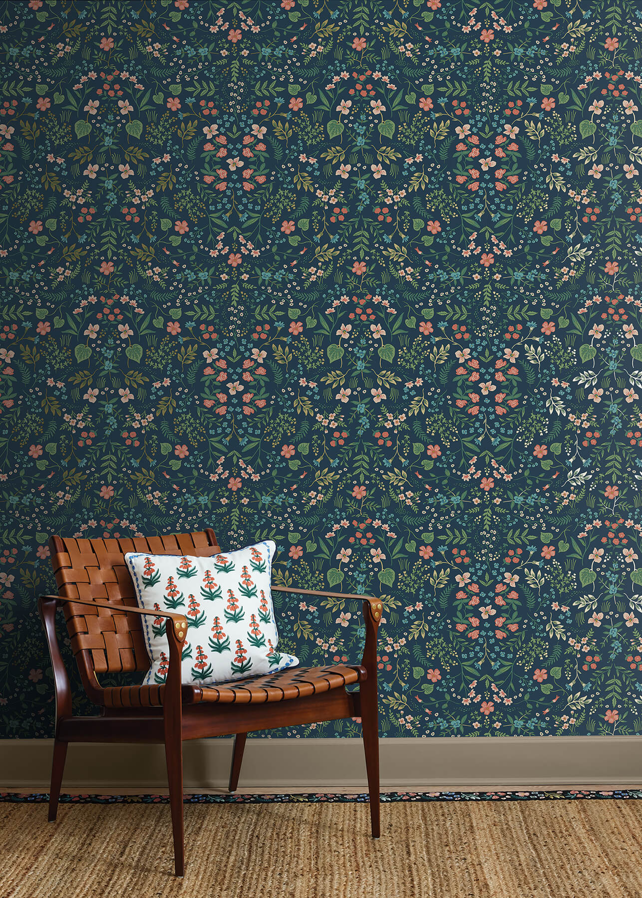 Rifle Paper Co. Wildwood Peel & Stick Wallpaper - Navy