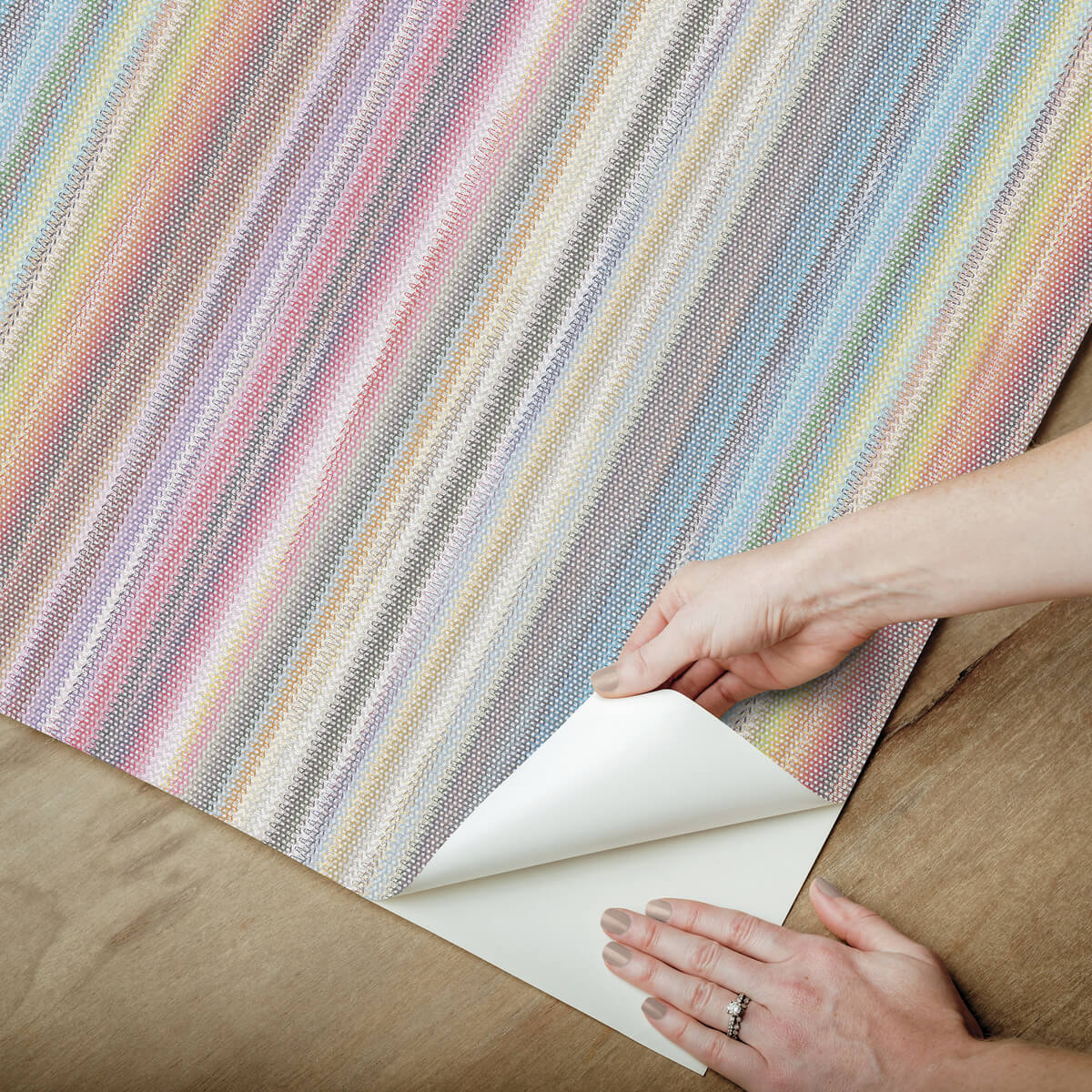 Missoni Striped Sunset Peel & Stick Wallpaper - Rainbow