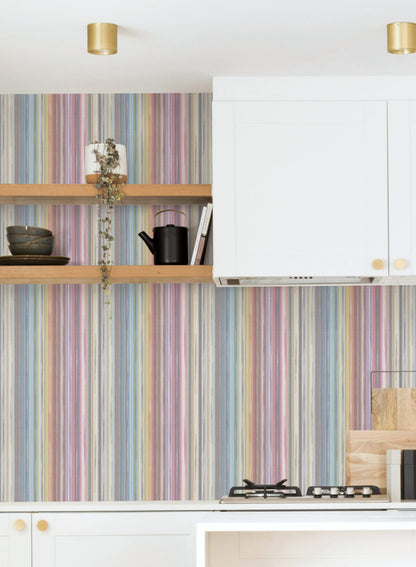 Missoni Striped Sunset Peel & Stick Wallpaper - Rainbow