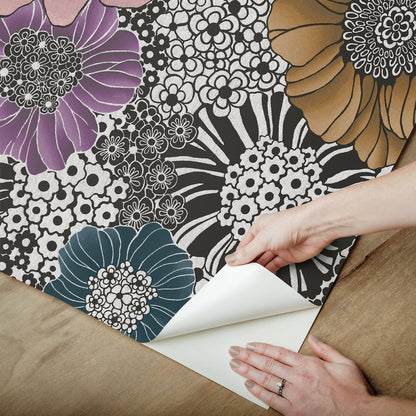 Missoni Anemones Peel & Stick Wallpaper - Black
