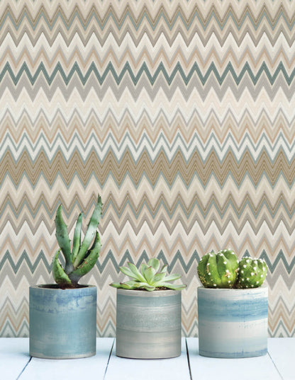 Missoni Zig Zag Peel & Stick Wallpaper - Green