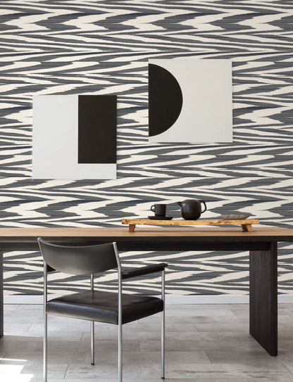 Missoni Flamed Zig Zag Peel & Stick Wallpaper - Black