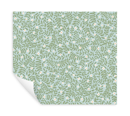 Rifle Paper Co. Elodie Peel & Stick Wallpaper - Light Blue