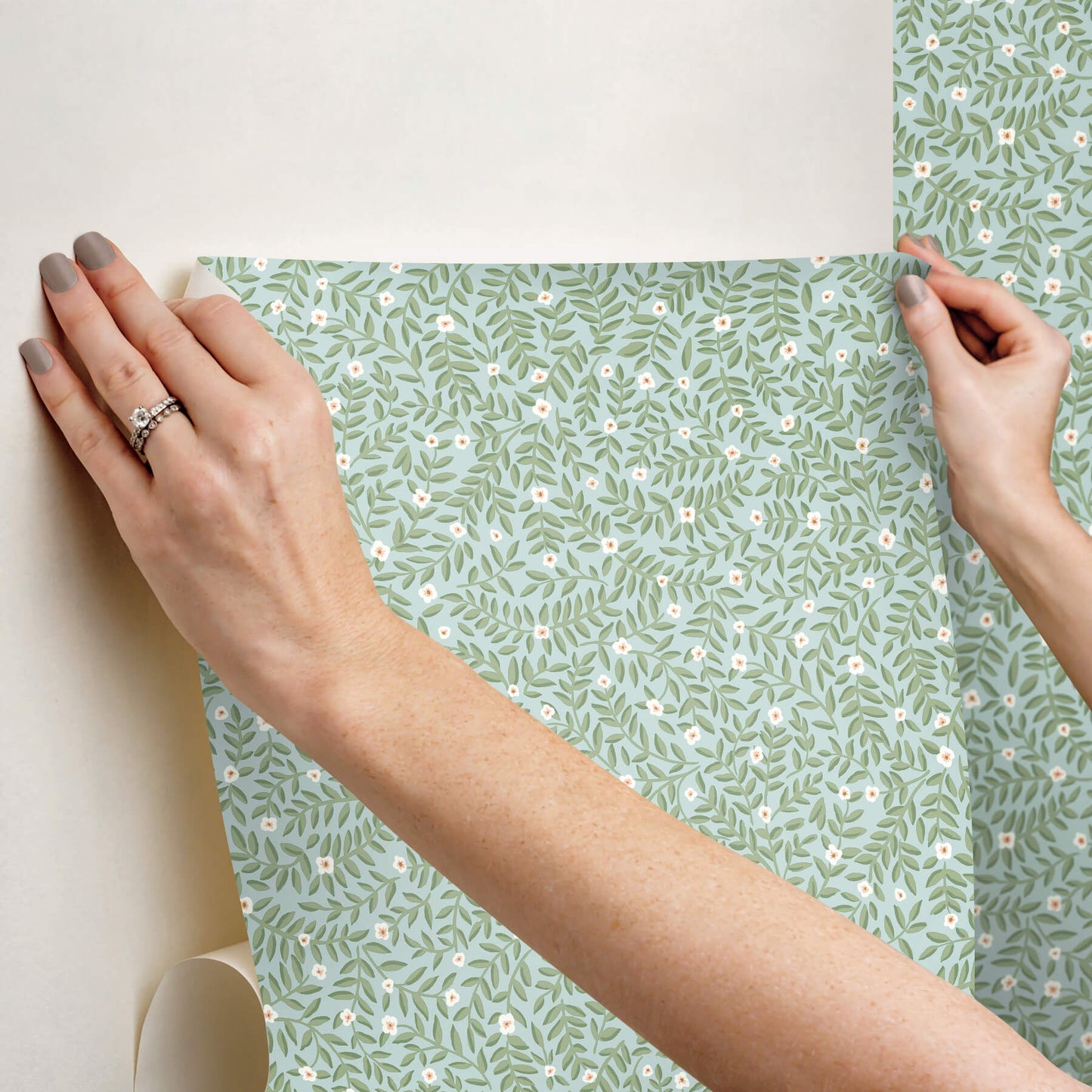 Rifle Paper Co. Elodie Peel & Stick Wallpaper - Light Blue