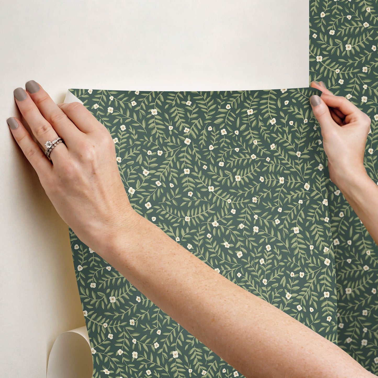 Rifle Paper Co. Elodie Peel & Stick Wallpaper - Emerald