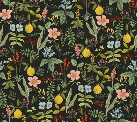 Rifle Paper Co. Herb Garden Peel & Stick Wallpaper - Black