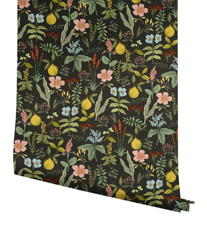 Rifle Paper Co. Herb Garden Peel & Stick Wallpaper - Black