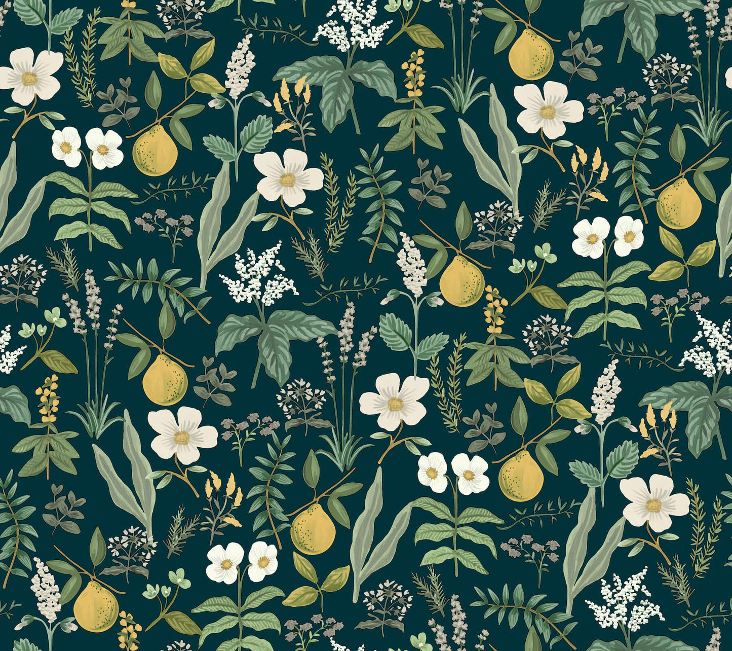 Rifle Paper Co. Herb Garden Peel & Stick Wallpaper - Navy