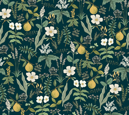 Rifle Paper Co. Herb Garden Peel & Stick Wallpaper - Navy