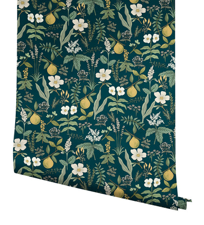Rifle Paper Co. Herb Garden Peel & Stick Wallpaper - Navy