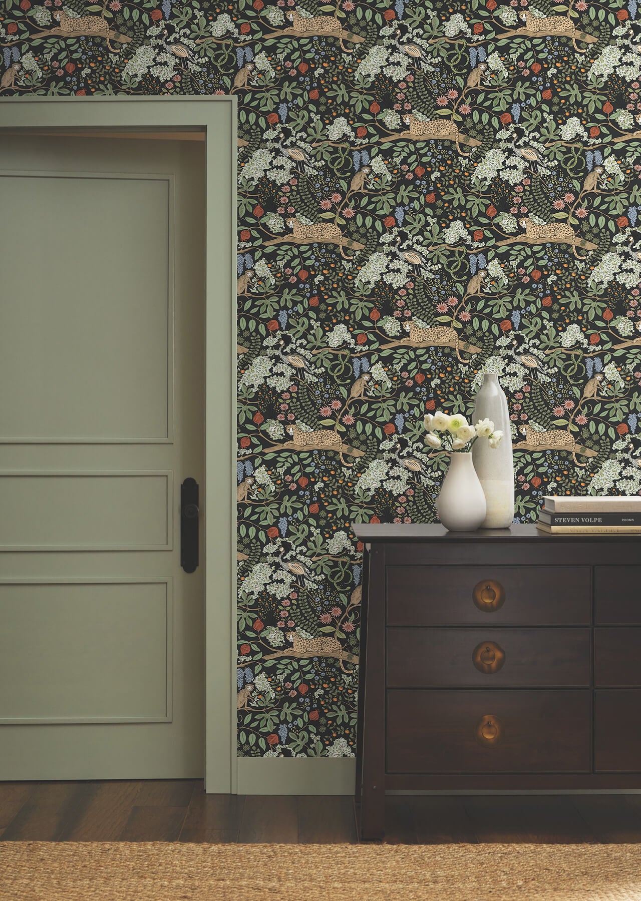 Rifle Paper Co. Safari Peel & Stick Wallpaper - Black