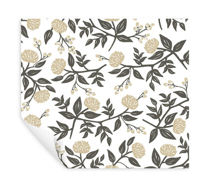 Rifle Paper Co. Peonies Peel & Stick Wallpaper - White & Black