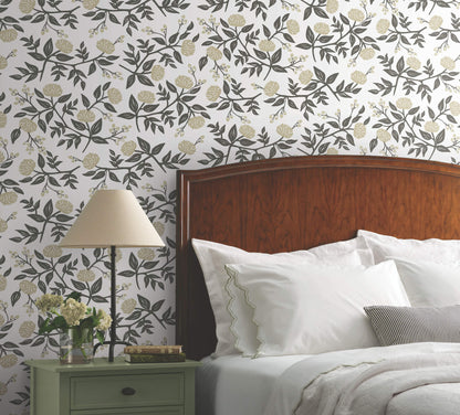 Rifle Paper Co. Peonies Peel & Stick Wallpaper - White & Black