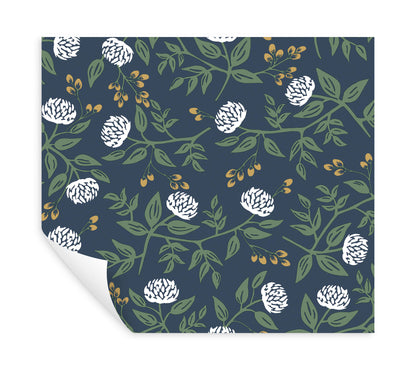 Rifle Paper Co. Peonies Peel & Stick Wallpaper - Navy