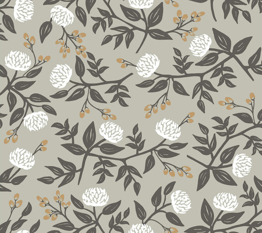 Rifle Paper Co. Peonies Peel & Stick Wallpaper - Smoke