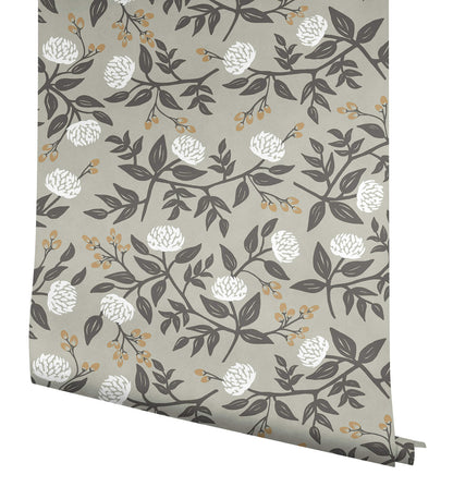 Rifle Paper Co. Peonies Peel & Stick Wallpaper - Smoke