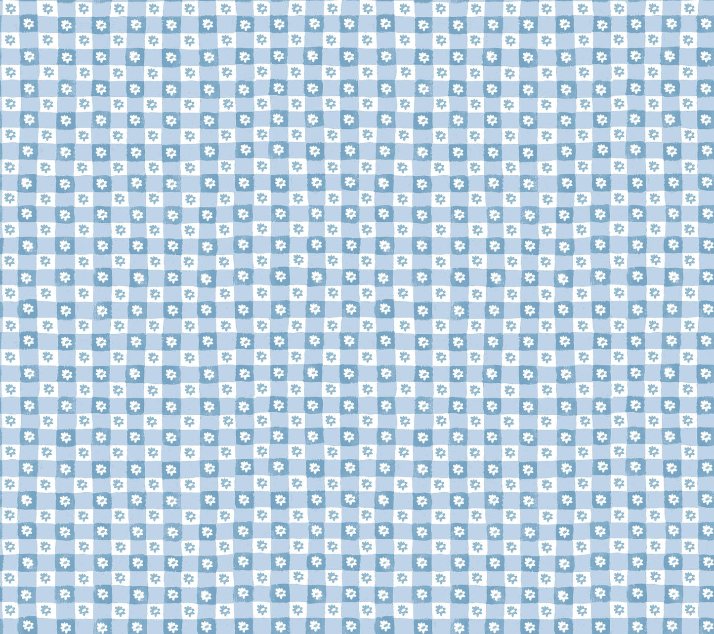 Rifle Paper Co. Daisy Gingham Peel & Stick Wallpaper - Blue