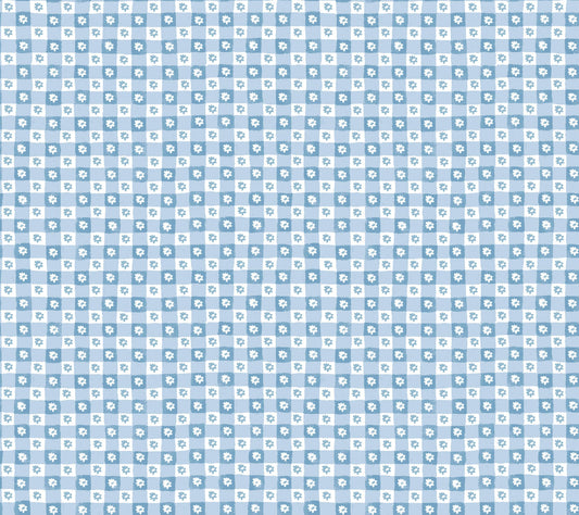 Rifle Paper Co. Daisy Gingham Peel & Stick Wallpaper - Blue