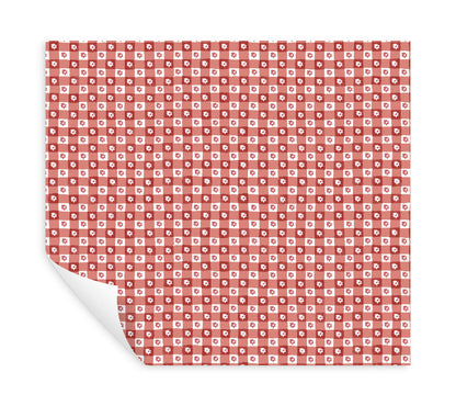 Rifle Paper Co. Daisy Gingham Peel & Stick Wallpaper - Red