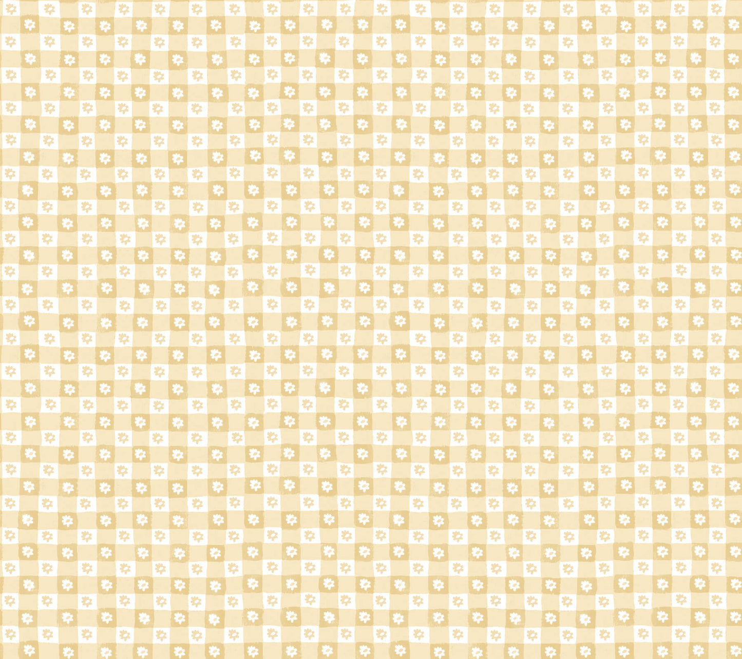 Rifle Paper Co. Daisy Gingham Peel & Stick Wallpaper - Gold