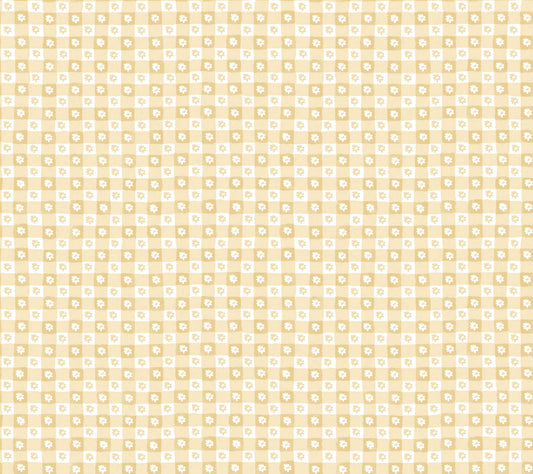 Rifle Paper Co. Daisy Gingham Peel & Stick Wallpaper - Gold