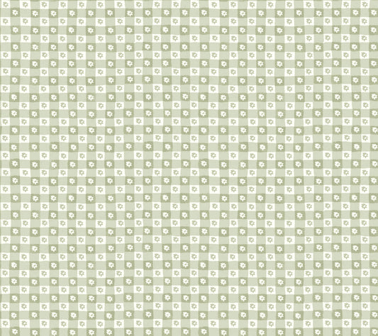 Rifle Paper Co. Daisy Gingham Peel & Stick Wallpaper - Green
