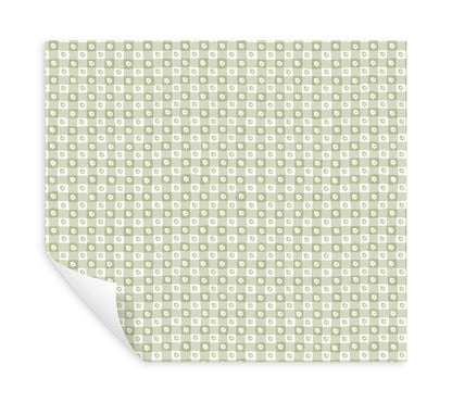 Rifle Paper Co. Daisy Gingham Peel & Stick Wallpaper - Green