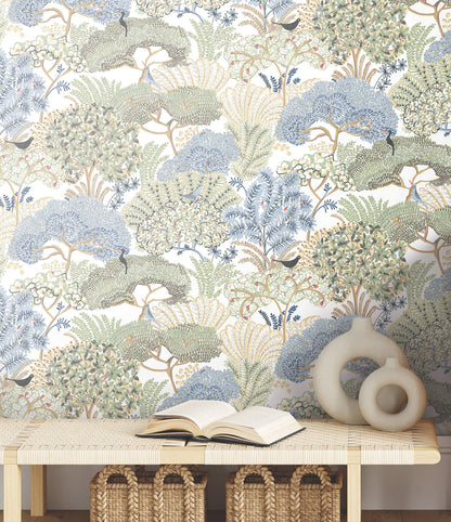 York Garden Muse Everbloom Forest Peel & Stick Wallpaper - Butter