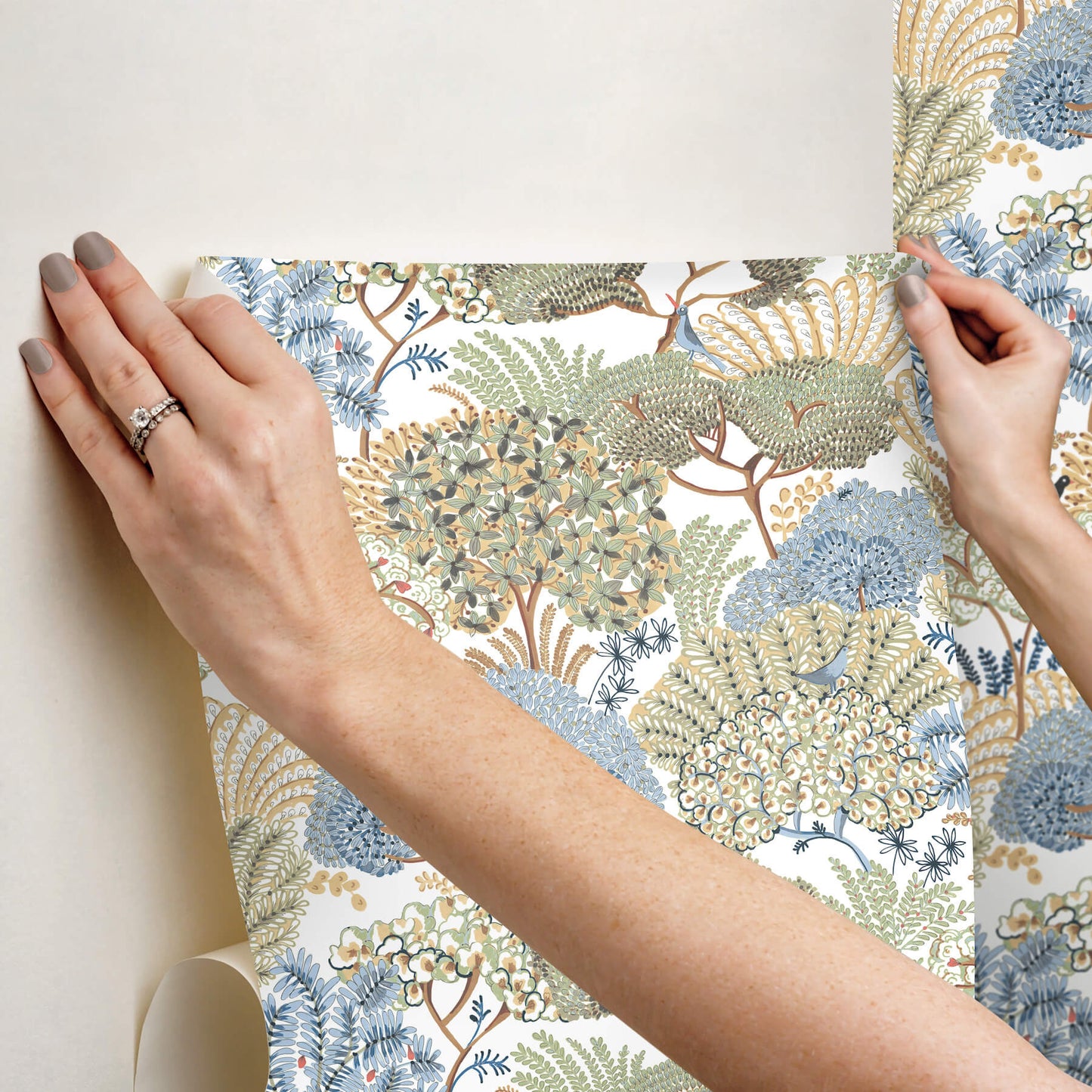 York Garden Muse Everbloom Forest Peel & Stick Wallpaper - Butter