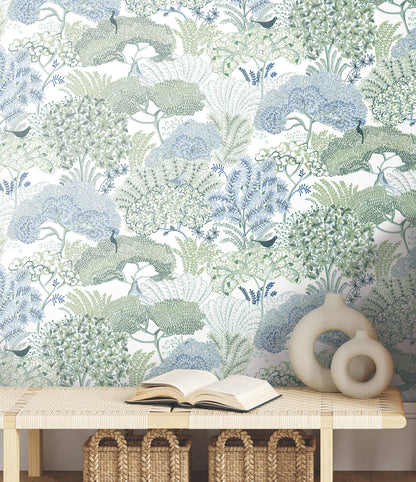 York Garden Muse Everbloom Forest Peel & Stick Wallpaper - Green