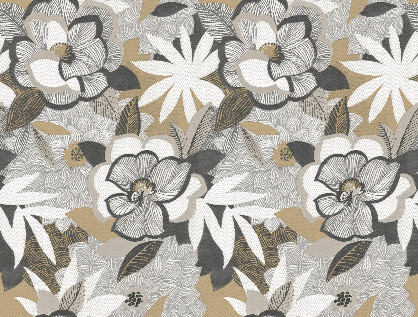 York Garden Muse Fantasium Peel & Stick Wallpaper - Black