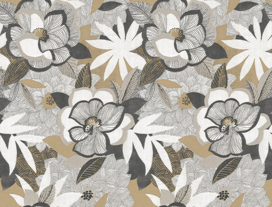 York Garden Muse Fantasium Peel & Stick Wallpaper - Black