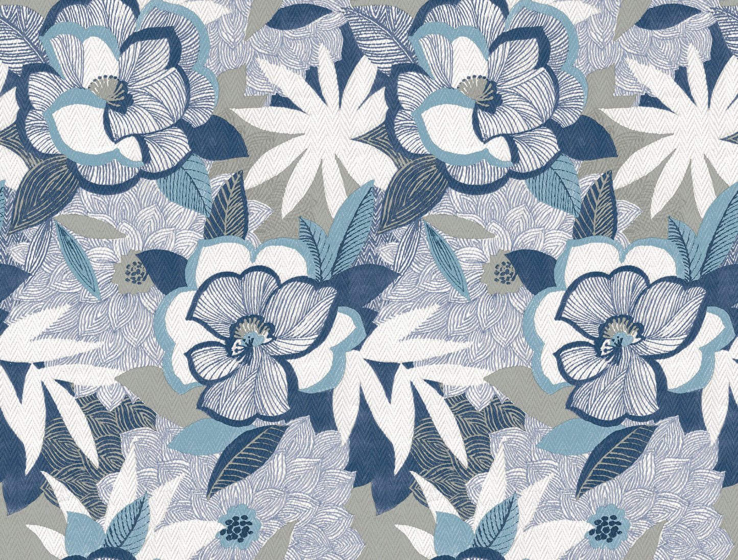 York Garden Muse Fantasium Peel & Stick Wallpaper - Blue