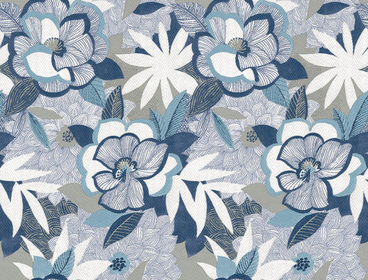 York Garden Muse Fantasium Peel & Stick Wallpaper - Blue