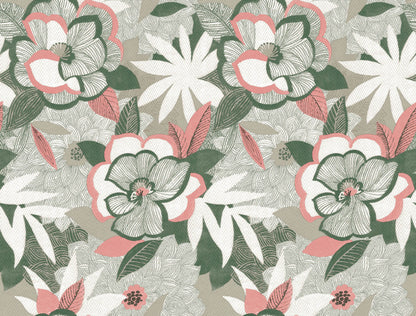 York Garden Muse Fantasium Peel & Stick Wallpaper - Coral
