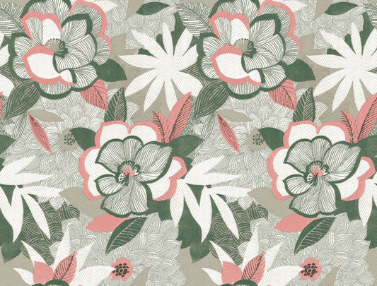 York Garden Muse Fantasium Peel & Stick Wallpaper - Coral