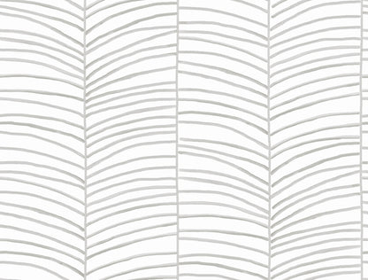 York Garden Muse Cascade Palm Peel & Stick Wallpaper - Grey