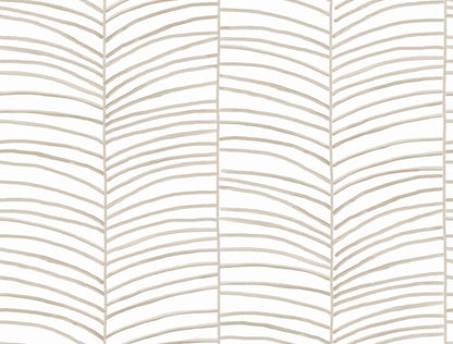 York Garden Muse Cascade Palm Peel & Stick Wallpaper - Taupe