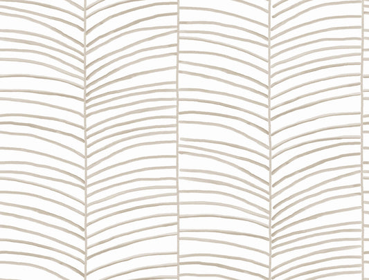 York Garden Muse Cascade Palm Peel & Stick Wallpaper - Taupe