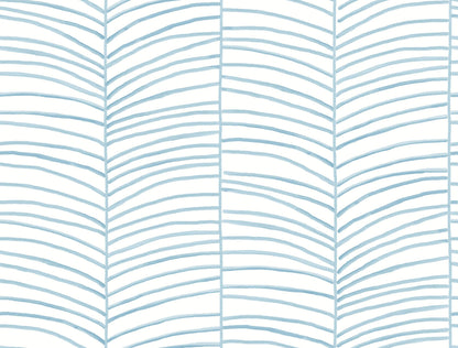 York Garden Muse Cascade Palm Peel & Stick Wallpaper - Blue