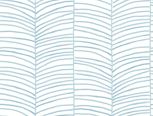 York Garden Muse Cascade Palm Peel & Stick Wallpaper - Blue