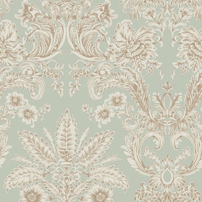 Mitchell Black Parlor Paper Wallpaper - Antique Glaze