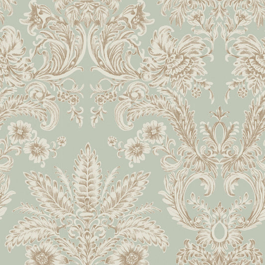 Mitchell Black Parlor Paper Wallpaper - Antique Glaze