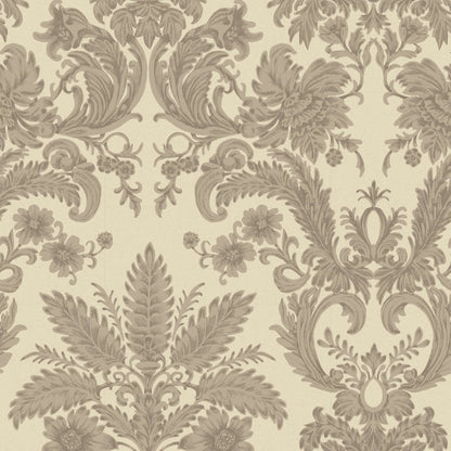Mitchell Black Parlor Paper Wallpaper - Champagne